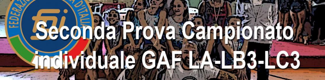 Seconda Prova Campionato individuale GAF LA-LB3-LC3